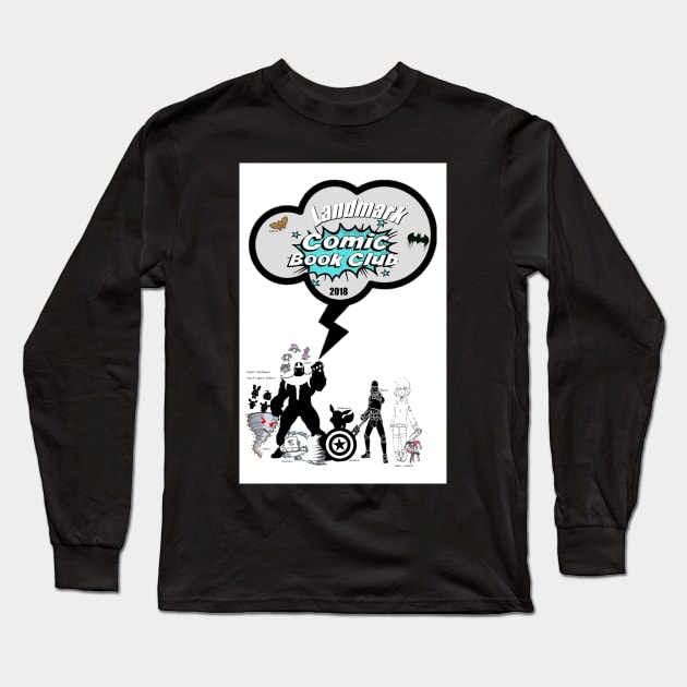 2018-Landmark Comic Book Club Logo Long Sleeve T-Shirt by LandmarkComicBookClub